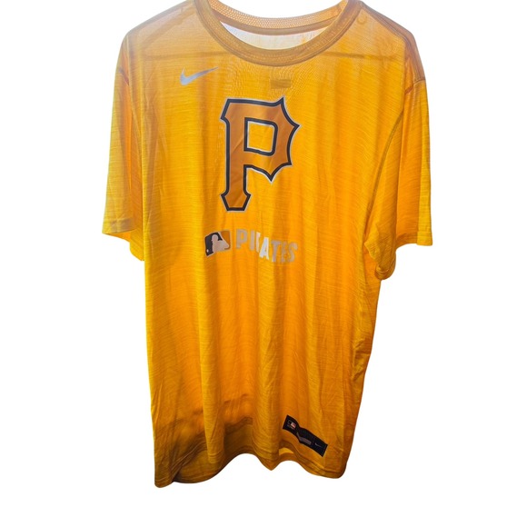 Pittsburgh Pirates‎ Nike XL gold Legend Fuse logo performance t-shirt pre-owned - Picture 1 of 5